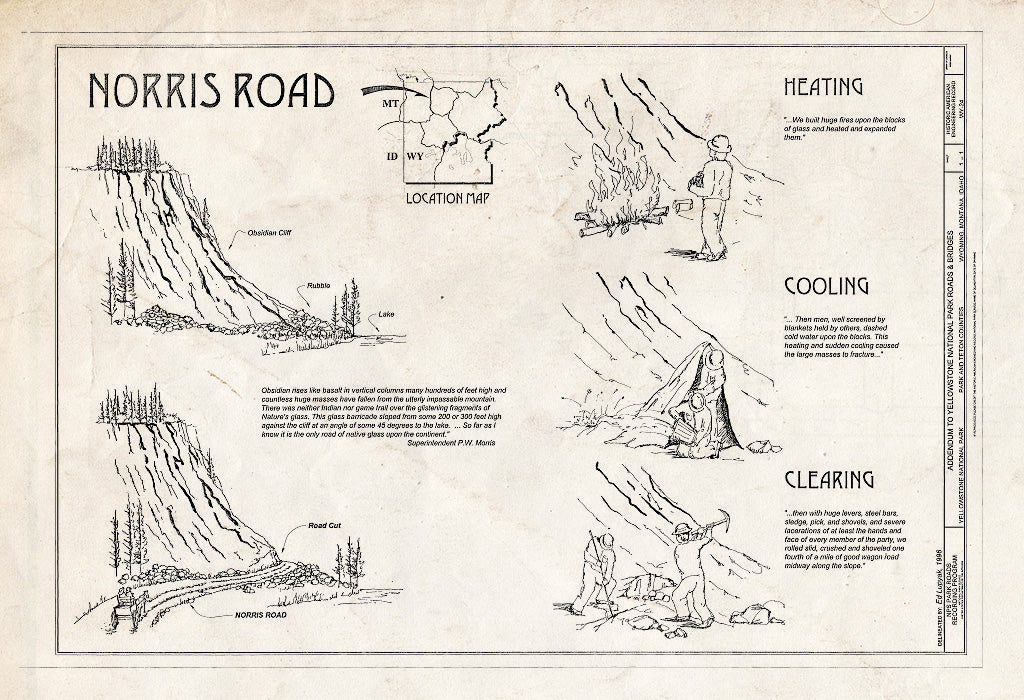 Blueprint HAER WYO,20-YELNAP,9- (Sheet 11 of 11) - Yellowstone Roads & Bridges, Lake, Teton County, WY
