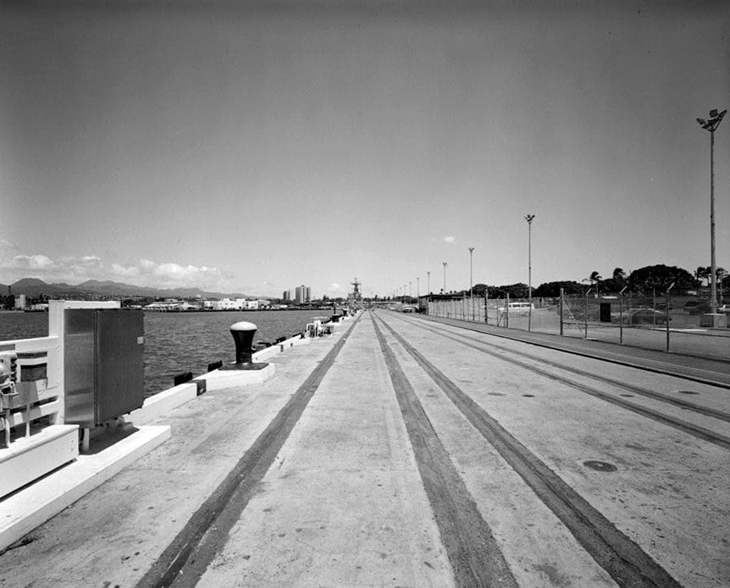 Historic Photo : U.S. Naval Base, Pearl Harbor, BRAVO Docks, Merry Loch waterfront, north of Avenue A, Pearl City, Honolulu County, HI 1 Photograph