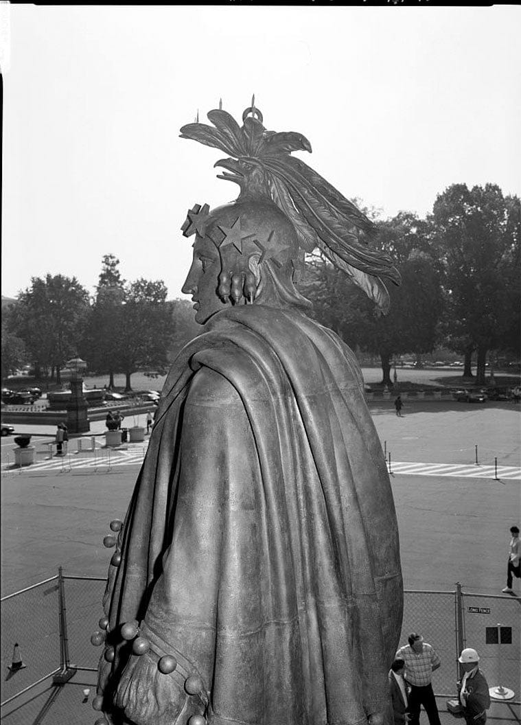 Historic Photo : U.S. Capitol, Statue of Freedom, Intersection of North, South, & East Capitol Streets & Capitol Mall, Washington, District of Columbia, DC 1 Photograph