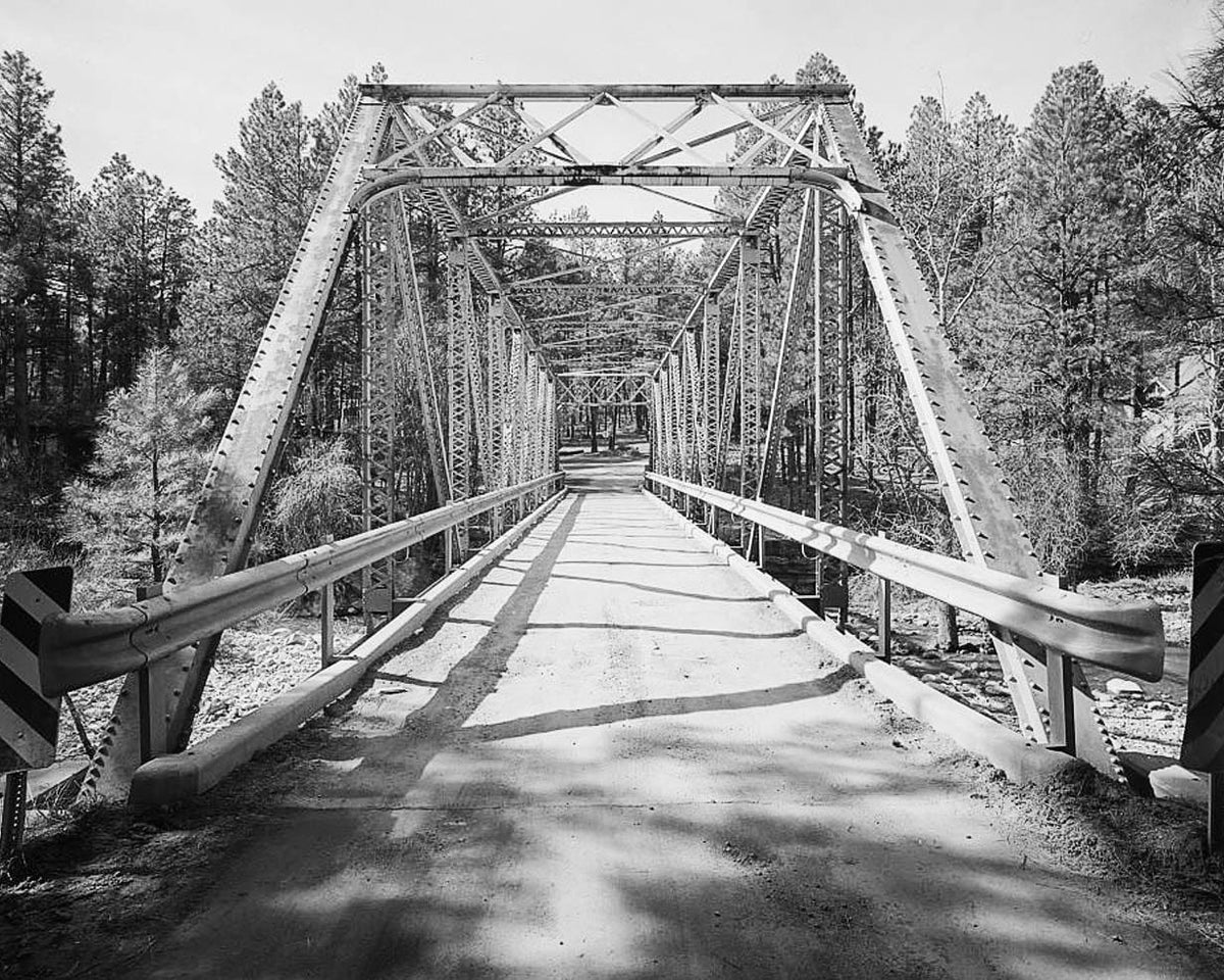 Historic Photo : Whispering Pines Bridge, Spanning East Verde River at Forest Service Control Road, Payson, Gila County, AZ 3 Photograph