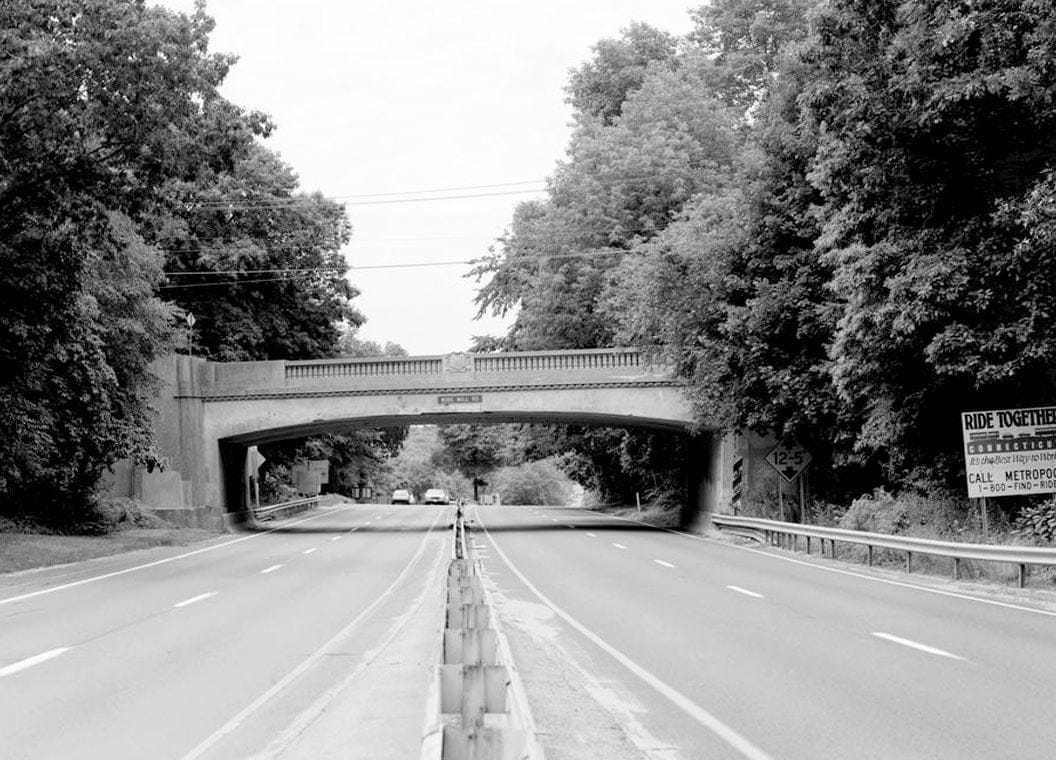 Historic Photo : Merritt Parkway, Wire Mill Road Bridge, Spanning Merritt Parkway, Stamford, Fairfield County, CT 1 Photograph