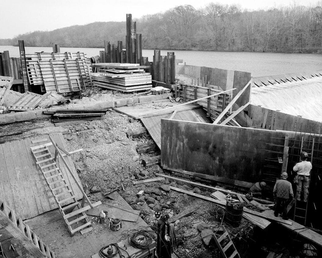 Historic Photo : Norwich Water Power Company, Dam, West bank of Shetucket River opposite Fourteenth Street, Greenville section, Norwich, New London County, CT 2 Photograph