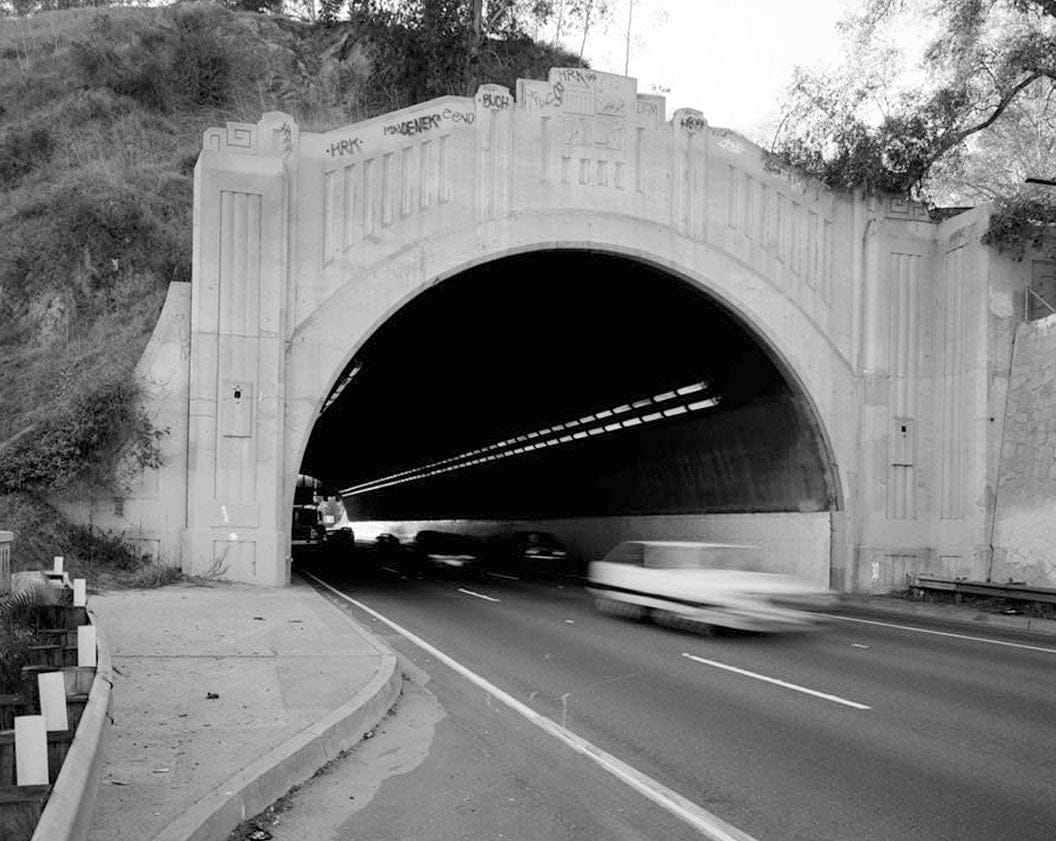 Historic Photo : Figueroa Street Tunnels, Mileposts 24.90, 25.14, 25.28, & 25.37 on Arroyo Seco Parkway, Los Angeles, Los Angeles County, CA 1 Photograph