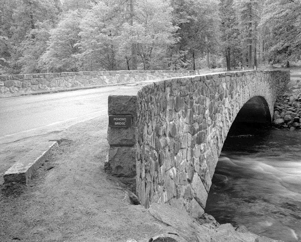 Historic Photo : Pohono Bridge, Spanning Merced River on Yosemite Valley Road, Yosemite Village, Mariposa County, CA 5 Photograph