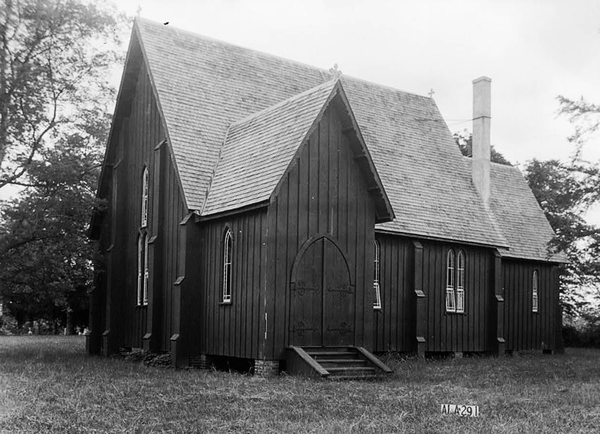 Historic Photo : Episcopal Church, U.S. Route 80, Prairieville, Hale County, AL 1 Photograph