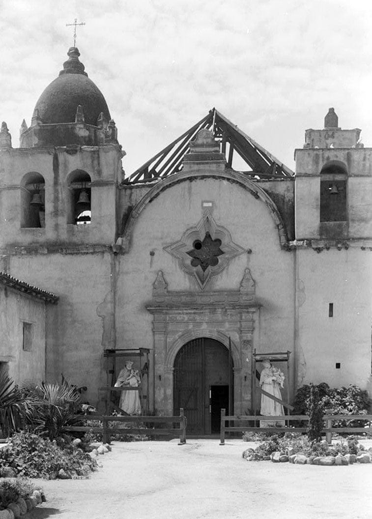 Historic Photo : Mission San Carlos Borromeo, Rio Road & Lausen Drive, Carmel-by-the-Sea, Monterey County, CA 4 Photograph
