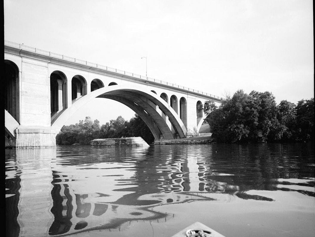 Historic Photo : Potomac Aqueduct, Georgetown abutment at Georgetown waterfront, Washington, District of Columbia, DC 1 Photograph
