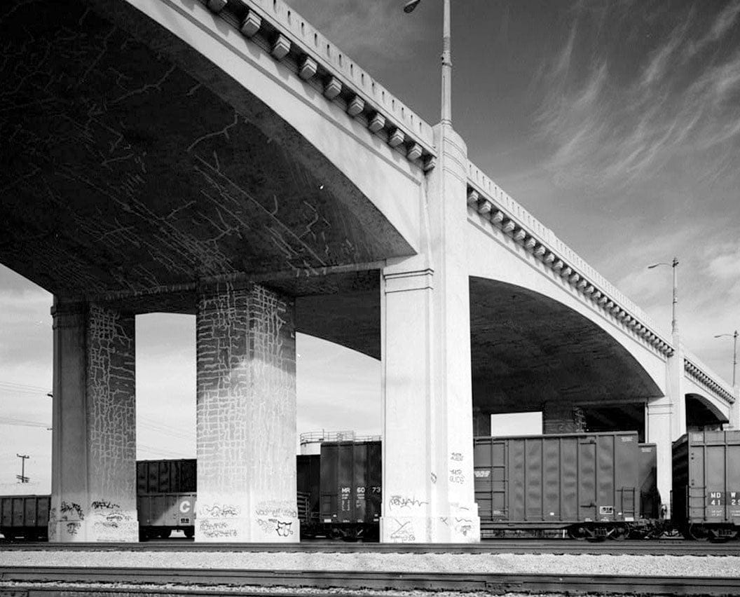 Historic Photo : Sixth Street Bridge, Spanning 101 Freeway at Sixth Street, Los Angeles, Los Angeles County, CA 6 Photograph