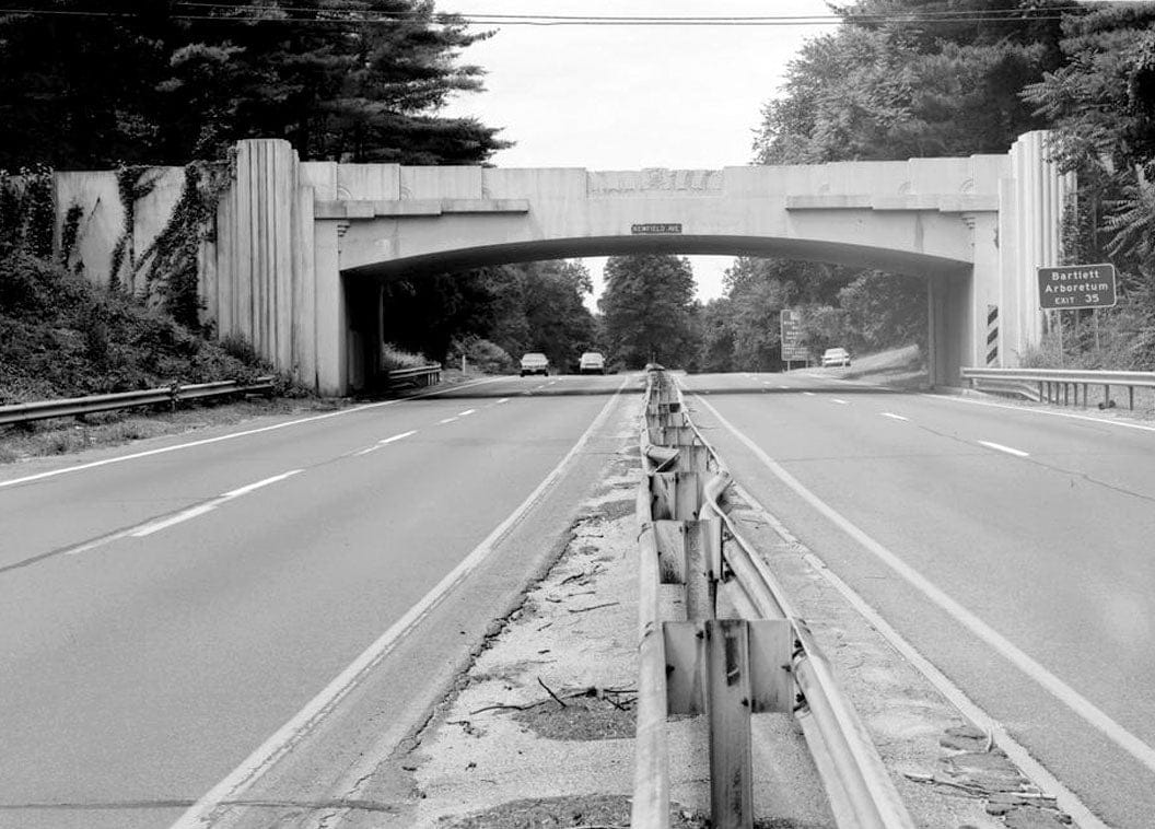 Historic Photo : Merritt Parkway, Newfield Avenue Bridge, Spanning Merritt Parkway, Stamford, Fairfield County, CT 1 Photograph