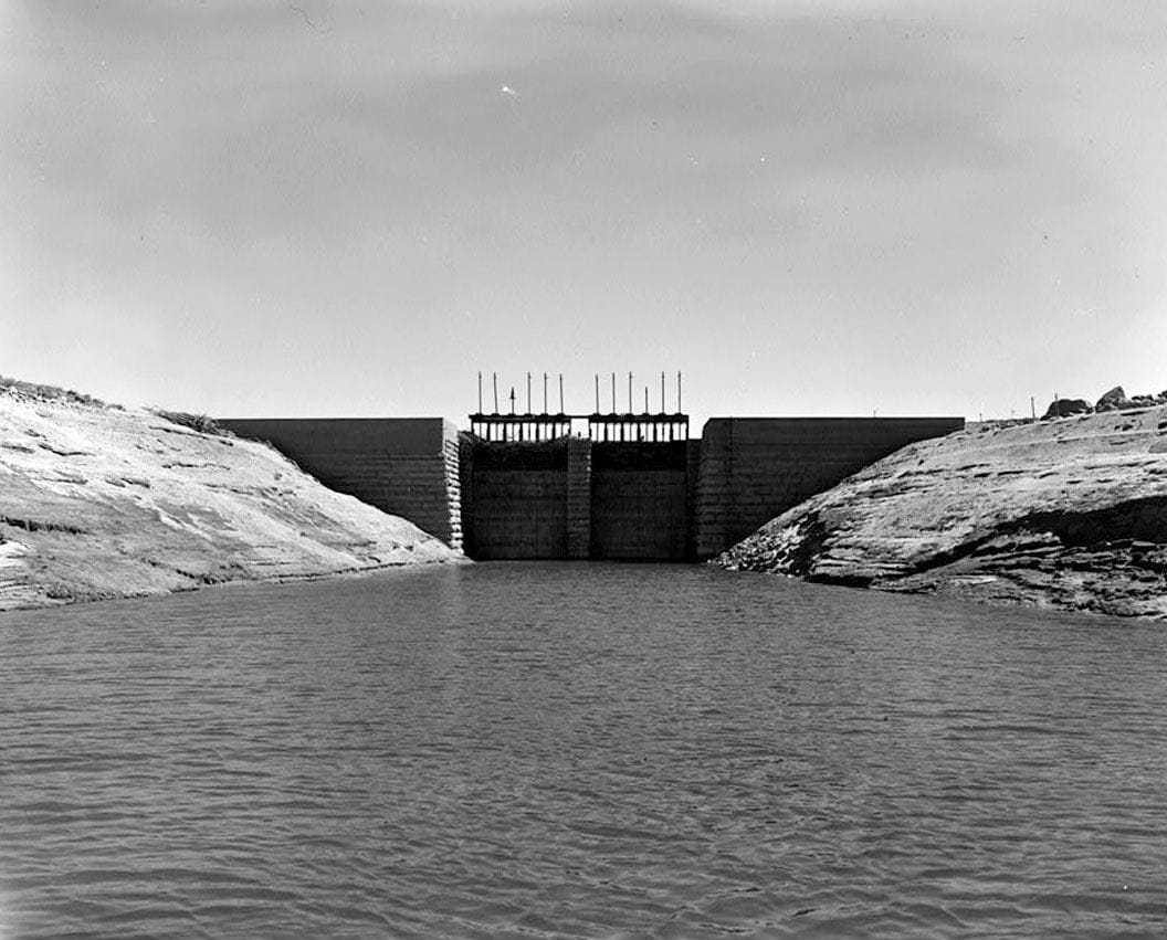 Historic Photo : Twin Lakes Dam & Outlet Works, Beneath Twin Lakes Reservoir, T11S, R80W, S22, Twin Lakes, Lake County, CO 3 Photograph