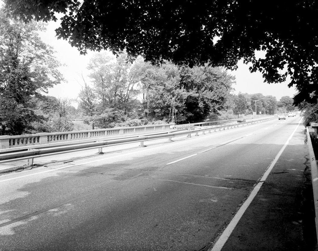 Historic Photo : Merritt Parkway, Pequonnock River Bridge, Spanning Pequonnock River, Trumbull, Fairfield County, CT 1 Photograph