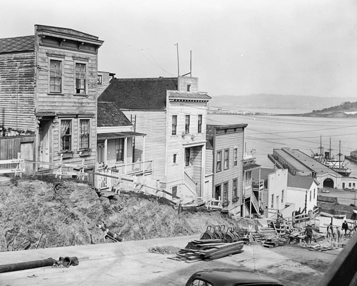 Historic Photo : Telegraph Hill (Houses), Union Street, San Francisco, San Francisco County, CA 1 Photograph