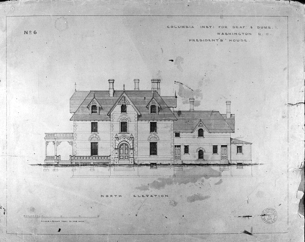 Historic Photo : Gallaudet College, President's House, Seventh Street & Florida Avenue Northeast, Washington, District of Columbia, DC 2 Photograph