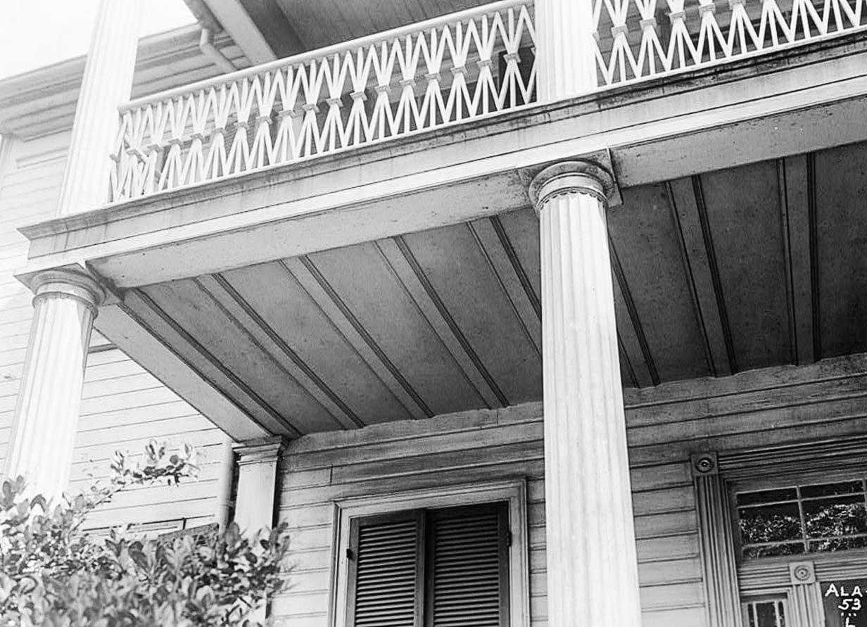 Historic Photo : Audley H. Gazzam House & Servants' Quarters, 1255 Government Street, Mobile, Mobile County, AL 2 Photograph