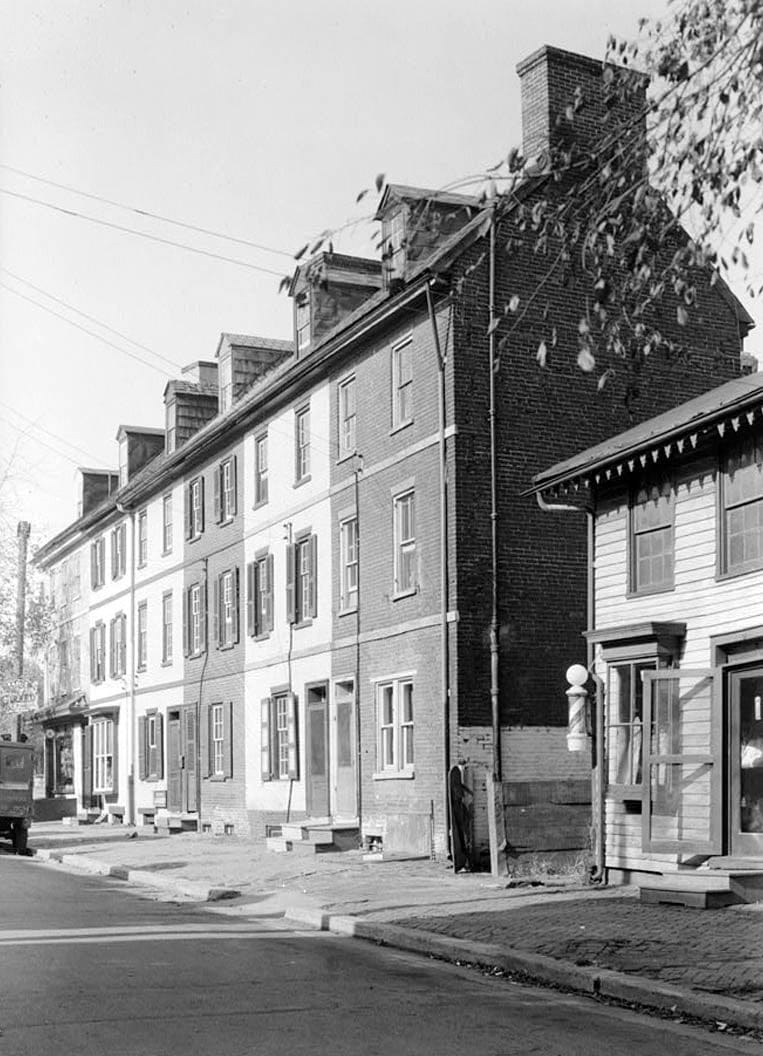 Historic Photo : Cloud's Row, 117-125 Delaware Street, New Castle, New Castle County, DE 1 Photograph
