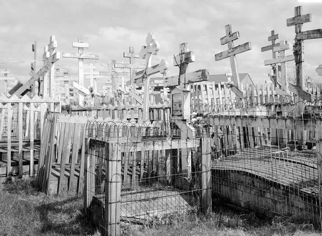 Historic Photo : St. Jacob Russian Orthodox Church, Churchyard, Napaskiak, Bethel Census Area, AK 3 Photograph