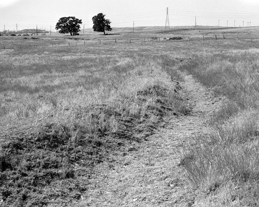 Historic Photo : Natomas Ditch System, Rhodes Ditch, West of Bidwell Street, north of U.S. Highway 50, Folsom, Sacramento County, CA 1 Photograph