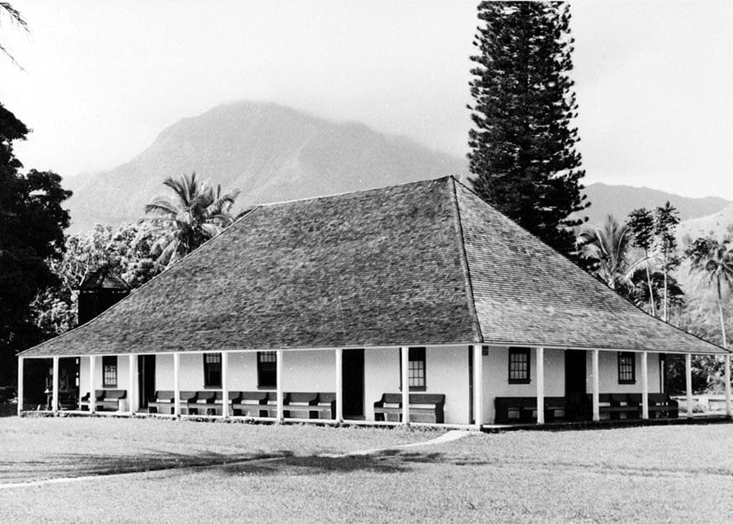 Historic Photo : Waioli Church, Island of Kauai, Hanalei, Kauai County, HI 1 Photograph