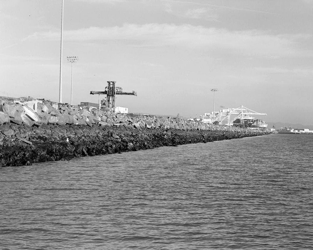 Historic Photo : Oakland Harbor Training Walls, Mouth of Federal Channel to Inner Harbor, Oakland, Alameda County, CA 2 Photograph
