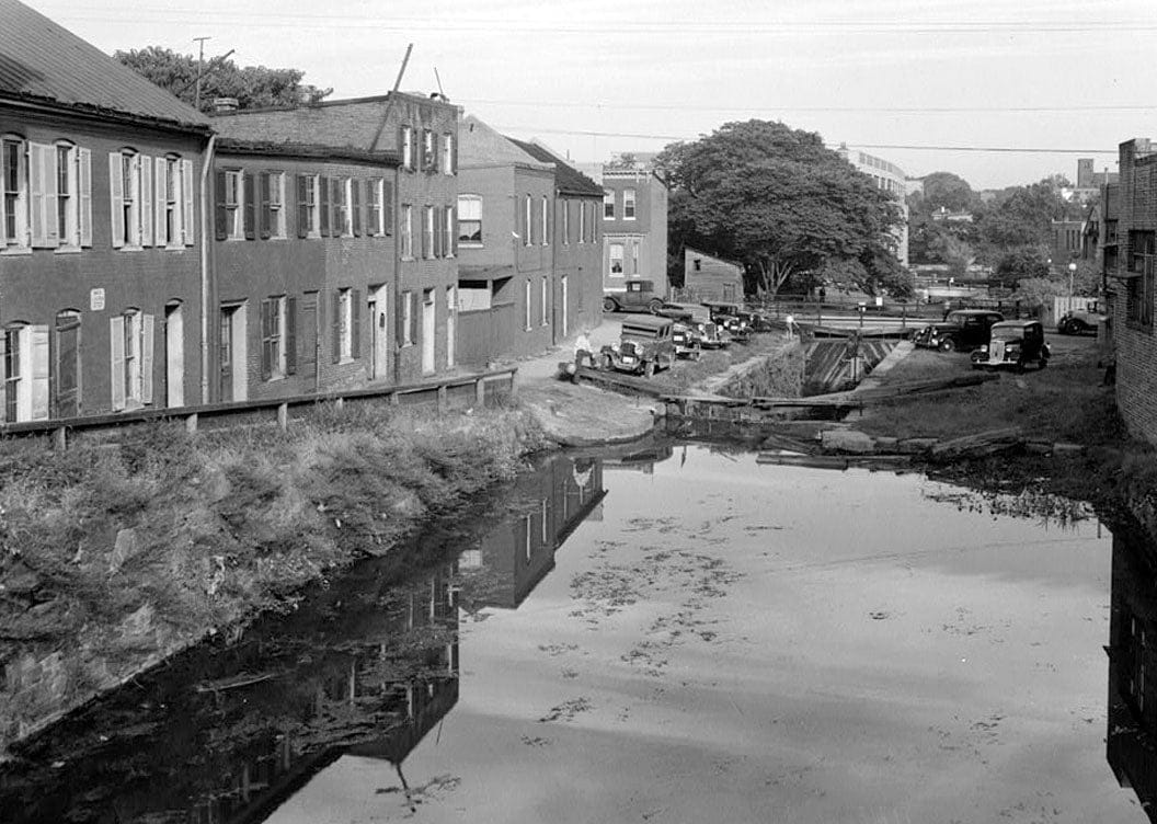 Historic Photo : Chesapeake & Ohio Canal, Georgetown Section, East & West parallel to M Street Northwest, Washington, District of Columbia, DC 1 Photograph