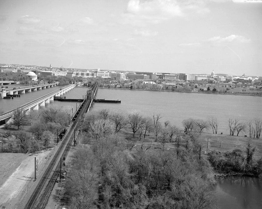 Historic Photo : Long Bridge, Spanning Potomac River near Jefferson Memorial, Washington, District of Columbia, DC 1 Photograph
