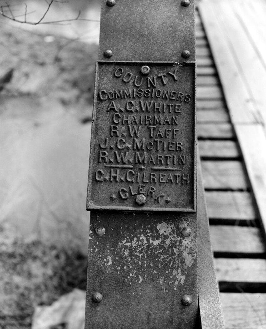 Historic Photo : Woody Allen Road Bridge, Spanning Oothalooga Creek at County Road 316, Adairsville, Bartow County, GA 1 Photograph