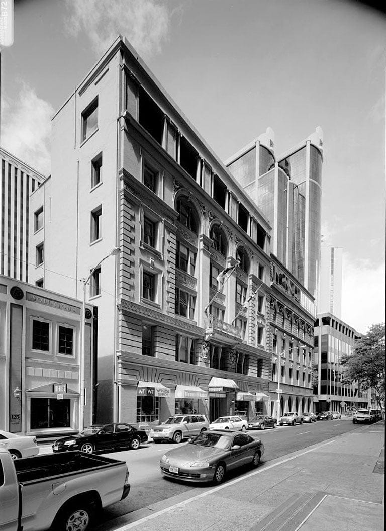 Historic Photo : Merchant & Nuuanu Streets, Stangenwald Building, 115 Merchant Street, Honolulu, Honolulu County, HI 1 Photograph