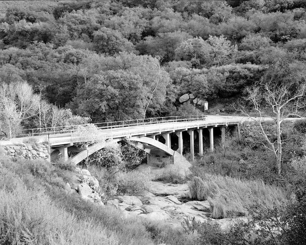 Historic Photo : Black Canyon Road Bridge, Spanning Santa Ysabel Creek at intersection of Black Canyon & Sutherland Dam Roads, Ramona, San Diego County, CA 2 Photograph