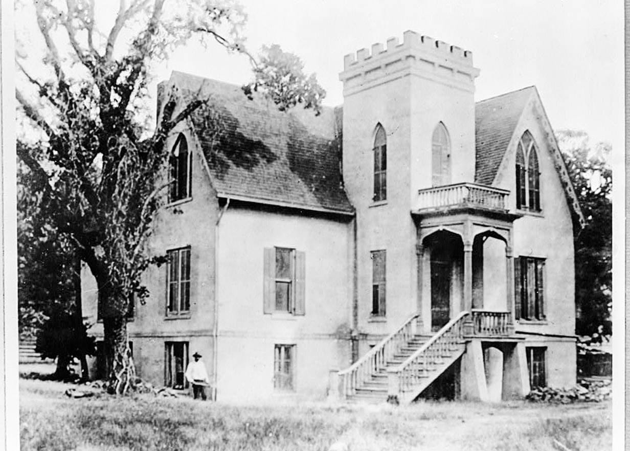 Historic Photo : Dr. Asa Clark House, Oak & Hunter Streets, Stockton, San Joaquin County, CA 1 Photograph