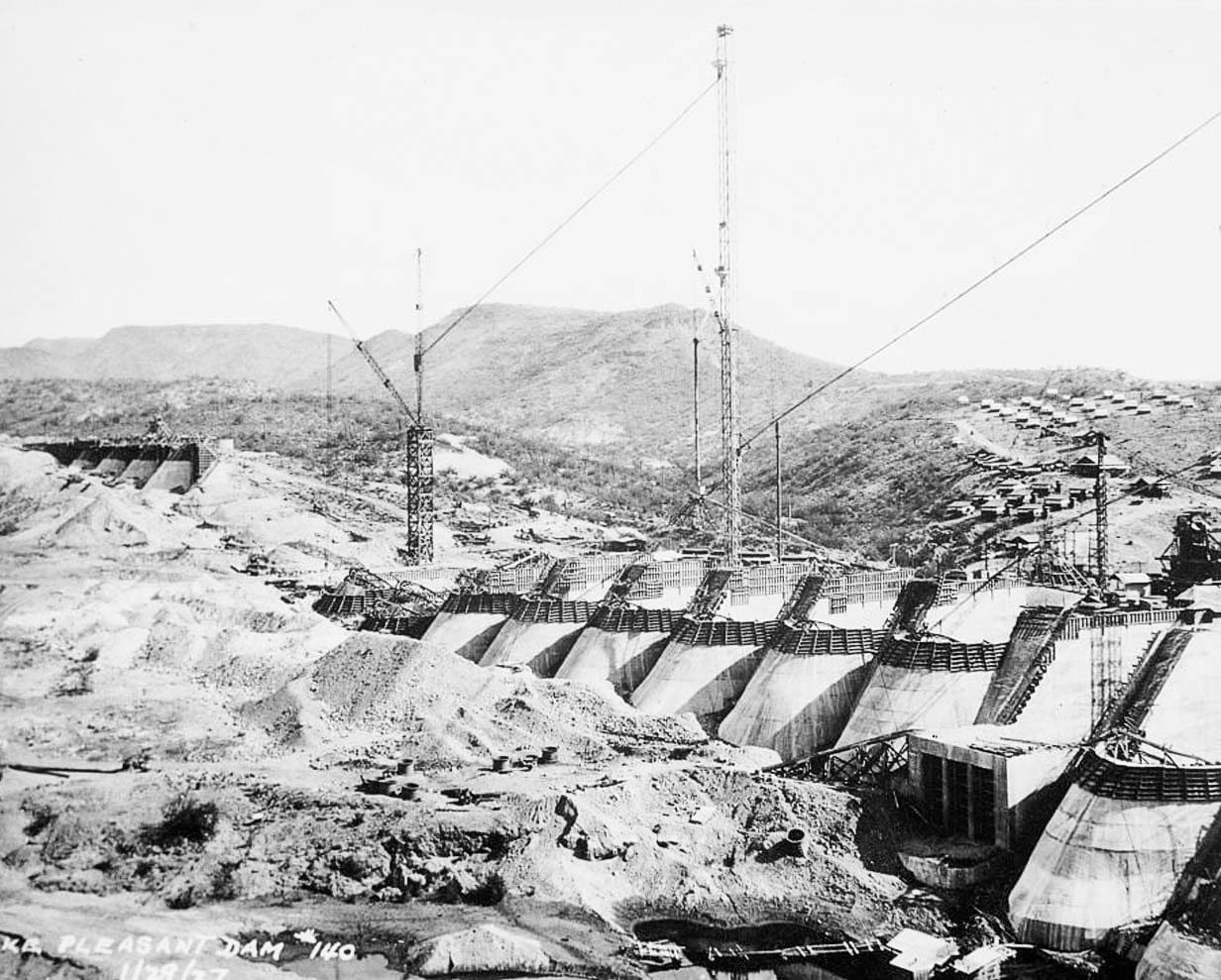 Historic Photo : Waddell Dam, On Agua Fria River, 35 miles northwest of Phoenix, Phoenix, Maricopa County, AZ 7 Photograph