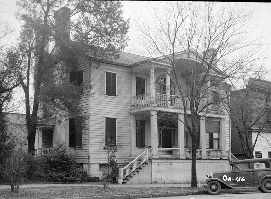 Historic Photo : Stetson-Sanford House, Wilkinson & Hancock Streets, Milledgeville, Baldwin County, GA 1 Photograph