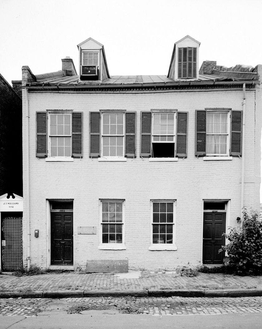 Historic Photo : Joseph Careleton House, 1052-54 Potomac Street Northwest, Washington, District of Columbia, DC 1 Photograph