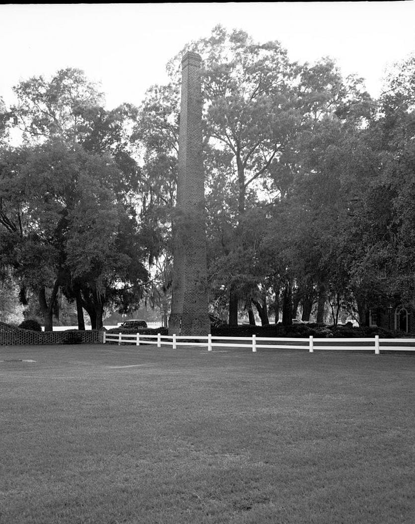 Historic Photo : Richmond Hill Plantation, Laboratory-Powerhouse & Chimney, East of Richmond Hill on Ford Neck Road, Richmond Hill, Bryan County, GA 4 Photograph