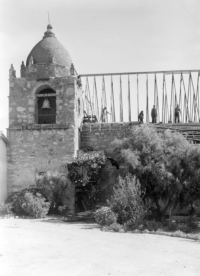 Historic Photo : Mission San Carlos Borromeo, Rio Road & Lausen Drive, Carmel-by-the-Sea, Monterey County, CA 6 Photograph