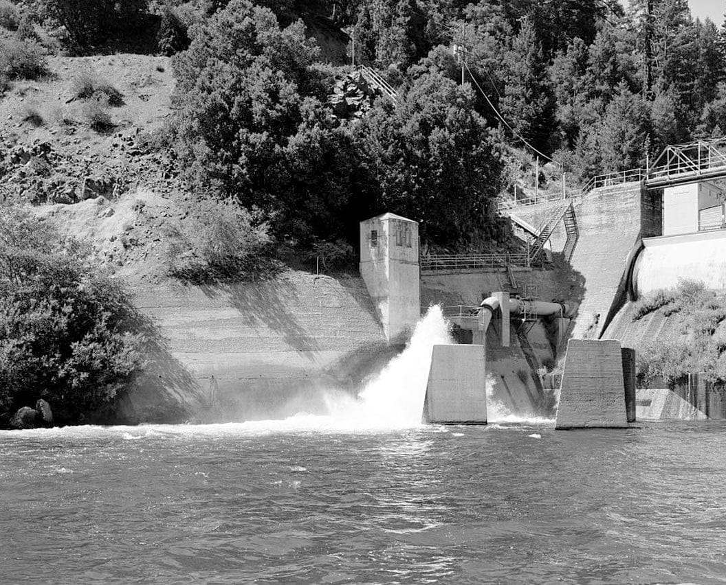 Historic Photo : Pit 4 Diversion Dam, Pit River west of State Highway 89, Big Bend, Shasta County, CA 2 Photograph