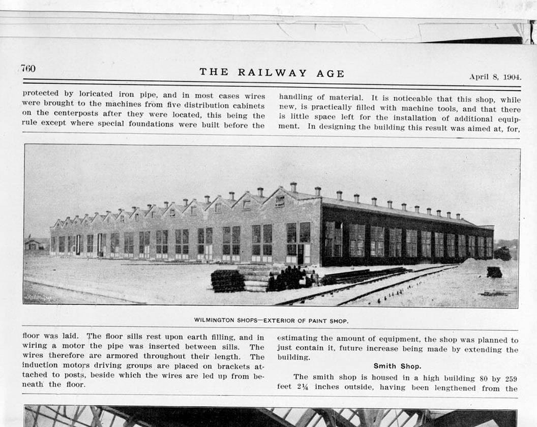 Historic Photo : Pennsylvania Railroad Improvements, Repair Shop, Vandever & Bowers Streets, Wilmington, New Castle County, DE 6 Photograph