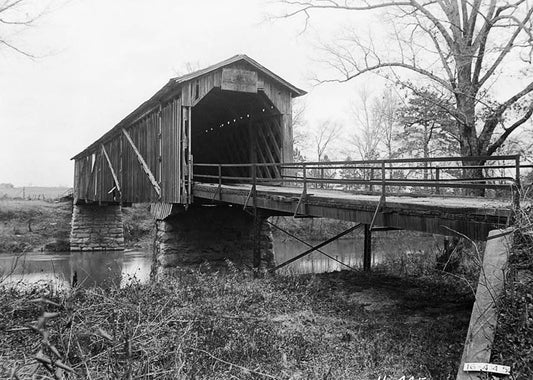 Historic Photo : Covered Bridge, Spanning Choccolocco Creek , Old Eastaboga, Talladega County, AL 2 Photograph