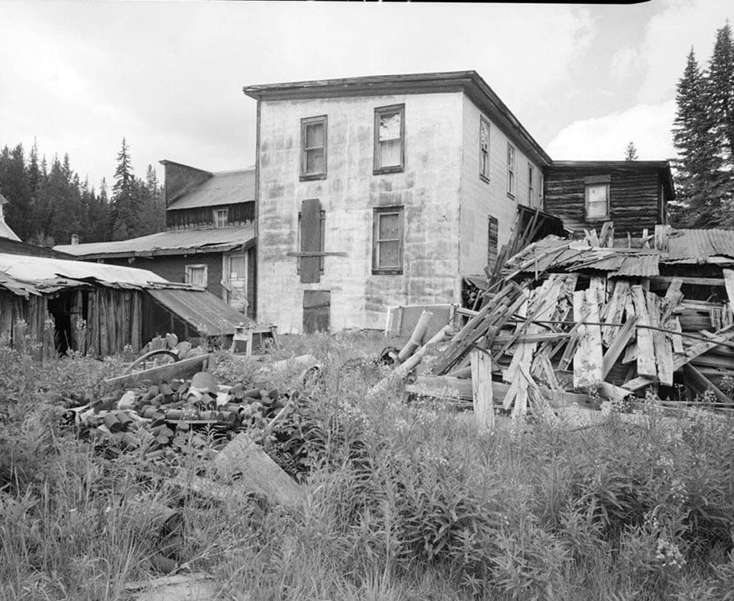 Historic Photo : Stark Brothers Mercantile Company & Home Comfort Hotel, North side, West Main Street, Saint Elmo (historical), Chaffee County, CO 1 Photograph
