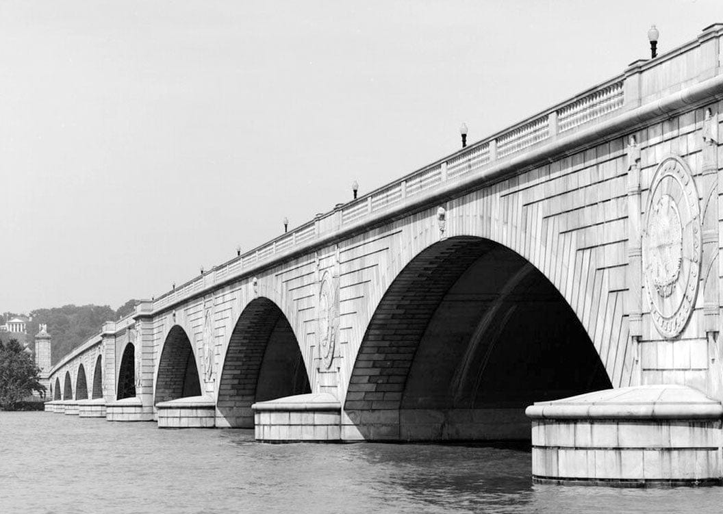 Historic Photo : Arlington Memorial Bridge, Spanning Potomac River between Lincoln Memorial & Arlington National Cemetery, Washington, District of Columbia, DC 2 Photograph