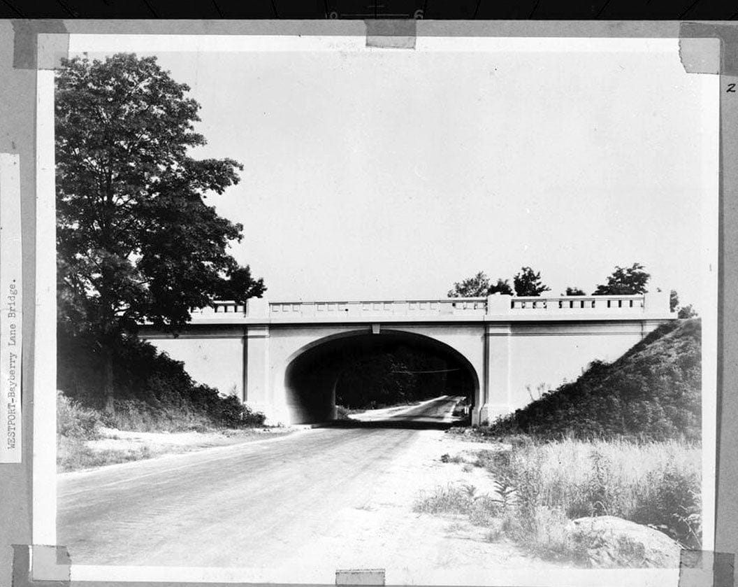 Historic Photo : Merritt Parkway, Bayberry Lane Bridge, Spanning Bayberry Lane, Westport, Fairfield County, CT 1 Photograph
