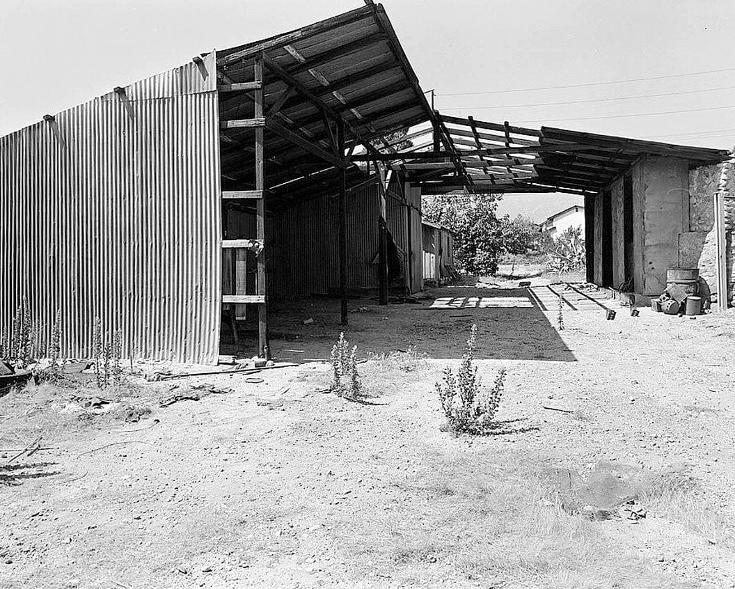 Historic Photo : Pitzer Ranch, Shed, 130 feet West of Padua Avenue on Base Line Road, Claremont, Los Angeles County, CA 2 Photograph