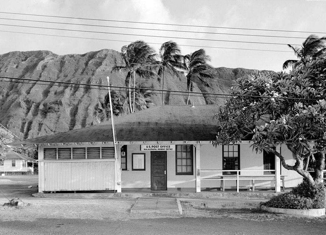 Historic Photo : Post Office & Courthouse, Moloka'i Island, Kalaupapa, Kalawao County, HI 1 Photograph