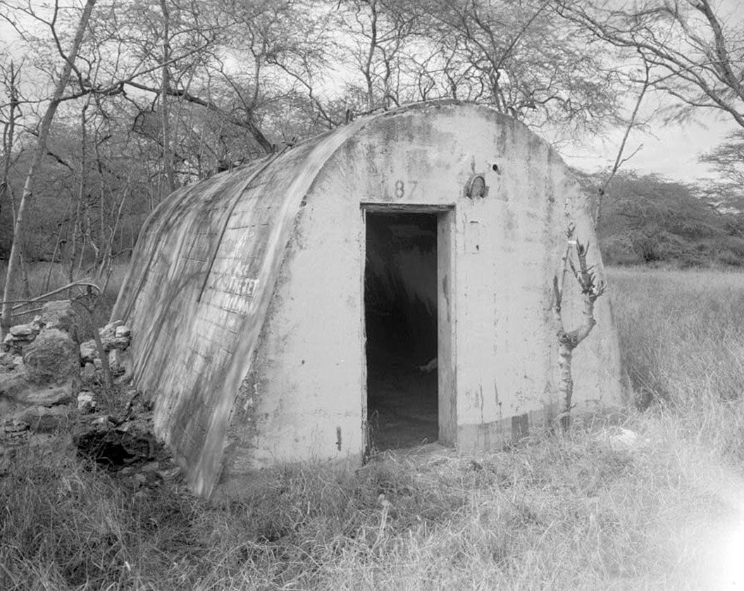 Historic Photo : Naval Air Station Barbers Point, Air Raid Shelter, West of Moffett Street between Bismarck Sea & Hamilton Roads, Ewa, Honolulu County, HI 1 Photograph