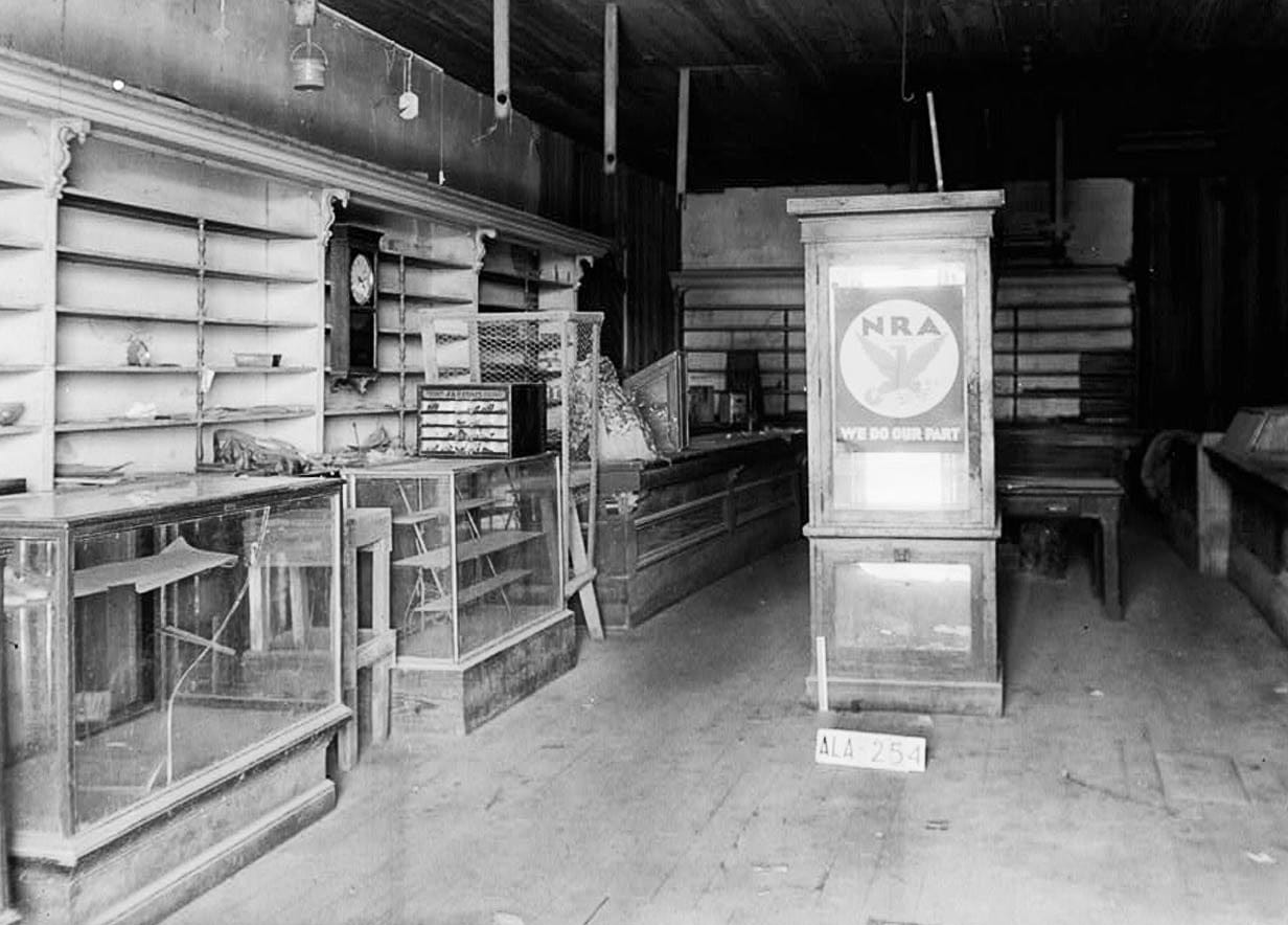 Historic Photo : Levy-Glover Store, County Roads 19 & 4, Forkland, Greene County, AL 1 Photograph
