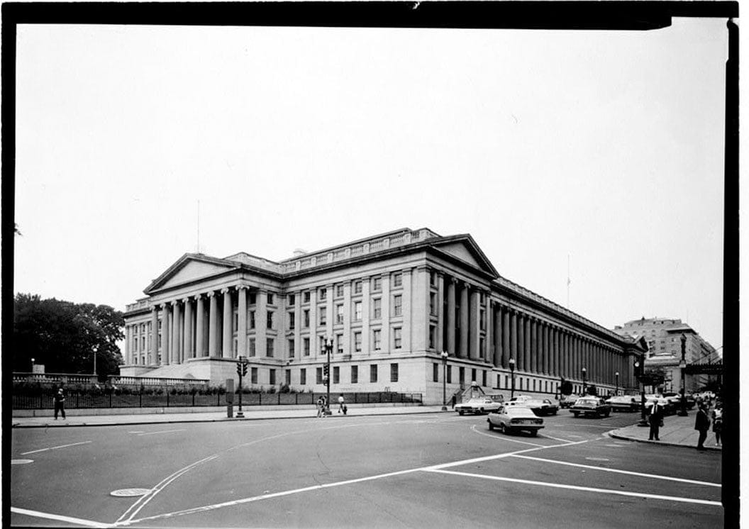 Historic Photo : U.S. Department of the Treasury, 1500 Pennsylvania Avenue Northwest, Washington, District of Columbia, DC 1 Photograph