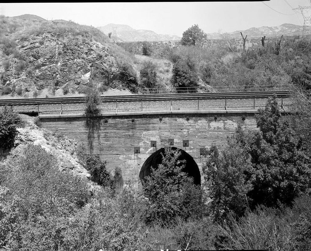 Historic Photo : Burlington Northern Santa Fe Railroad, Cajon Subdivision, Structure No. 65.1, Between Cajon Summit and Keenbrook, Devore, San Bernardino County, CA 1 Photograph
