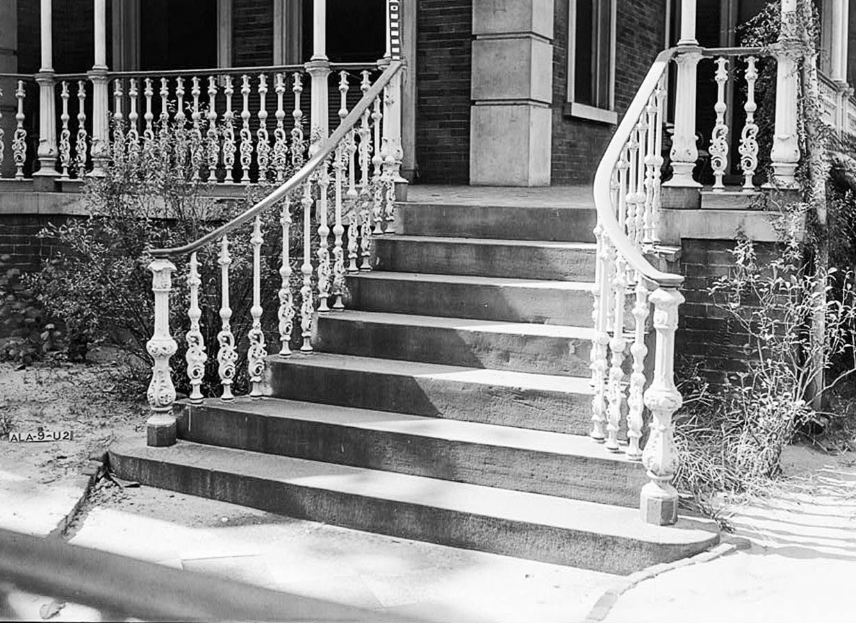 Historic Photo : William H. Ketchum House & Gates (Ironwork), 400 Government Street, Mobile, Mobile County, AL 2 Photograph