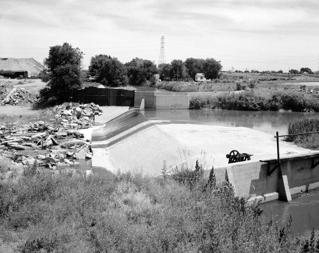 Historic Photo : Burlington Ditch, South Platte River Drainage Area, Water District No. 2, Division No. 1, Brighton, Adams County, CO 1 Photograph