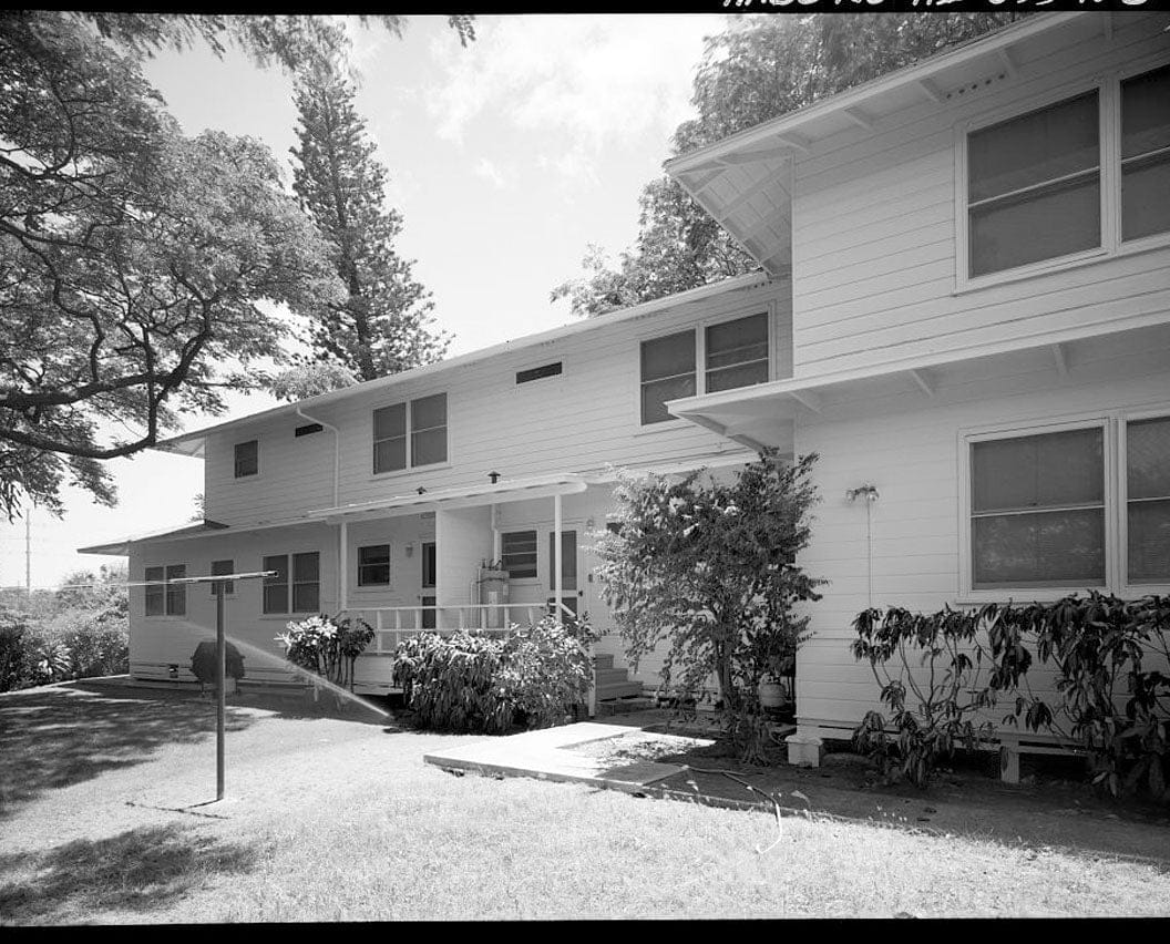 U.S. Naval Base, Pearl Harbor, Naval Housing Area Makalapa, Straight Two-Bedroom Duplex Type O, South end of Kamakani Place, Pearl City, Honolulu County, HI 2