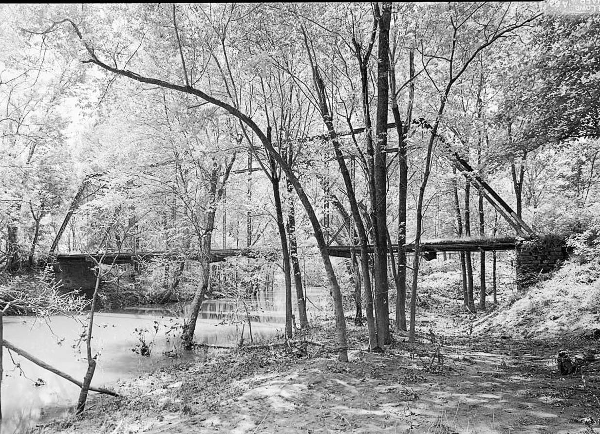 Historic Photo : Fryer's Ford Bridge, Spanning East Fork of Point Remove Creek at Fryer Bridge Road (CR 67), Solgohachia, Conway County, AR 3 Photograph